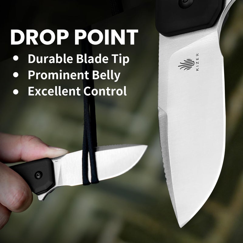 KIZER Nice Guy Pocket Folding Knife, 2.84" Nitro V Blade, Lightweight Sharp Camping and Hiking Knife, Tough Aluminium Handle, Liner Lock Flipper Knives V3011A2 - Image 5